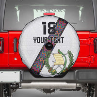 Custom Guatemala Football Spare Tire Cover Los Chapines White Version - Wonder Print Shop