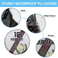 Custom Guatemala Football Spare Tire Cover Los Chapines White Version - Wonder Print Shop