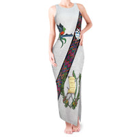 Custom Guatemala Football Tank Maxi Dress Los Chapines White Version - Wonder Print Shop