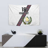 Custom Guatemala Football Tapestry Los Chapines White Version - Wonder Print Shop