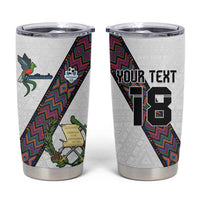 Custom Guatemala Football Tumbler Cup Los Chapines White Version - Wonder Print Shop