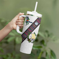 Custom Guatemala Football Tumbler With Handle Los Chapines White Version - Wonder Print Shop