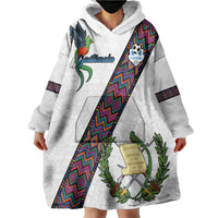 Custom Guatemala Football Wearable Blanket Hoodie Los Chapines White Version - Wonder Print Shop
