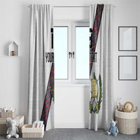 Custom Guatemala Football Window Curtain Los Chapines White Version - Wonder Print Shop