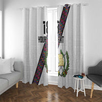 Custom Guatemala Football Window Curtain Los Chapines White Version - Wonder Print Shop
