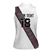 Custom Guatemala Football Women Sleeveless Polo Shirt Los Chapines White Version - Wonder Print Shop