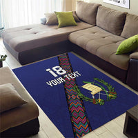Custom Guatemala Football Area Rug Los Chapines Blue Version - Wonder Print Shop