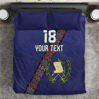 Custom Guatemala Football Bedding Set Los Chapines Blue Version - Wonder Print Shop