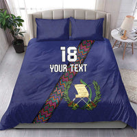 Custom Guatemala Football Bedding Set Los Chapines Blue Version - Wonder Print Shop