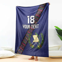 Custom Guatemala Football Blanket Los Chapines Blue Version - Wonder Print Shop