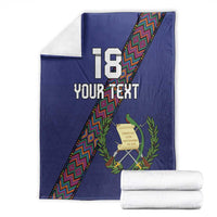 Custom Guatemala Football Blanket Los Chapines Blue Version - Wonder Print Shop