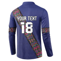 Custom Guatemala Football Button Sweatshirt Los Chapines Blue Version - Wonder Print Shop