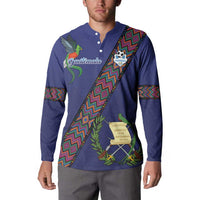 Custom Guatemala Football Button Sweatshirt Los Chapines Blue Version - Wonder Print Shop