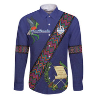 Custom Guatemala Football Family Matching Off Shoulder Short Dress and Hawaiian Shirt Los Chapines Blue Version - Wonder Print Shop