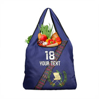 Custom Guatemala Football Grocery Bag Los Chapines Blue Version - Wonder Print Shop