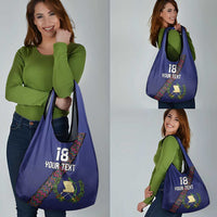 Custom Guatemala Football Grocery Bag Los Chapines Blue Version - Wonder Print Shop