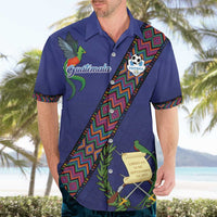 Custom Guatemala Football Hawaiian Shirt Los Chapines Blue Version - Wonder Print Shop