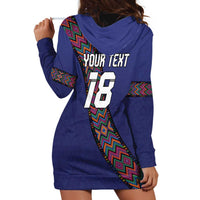 Custom Guatemala Football Hoodie Dress Los Chapines Blue Version - Wonder Print Shop