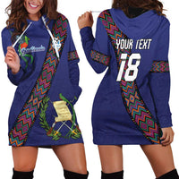 Custom Guatemala Football Hoodie Dress Los Chapines Blue Version - Wonder Print Shop