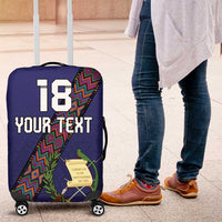 Custom Guatemala Football Luggage Cover Los Chapines Blue Version - Wonder Print Shop