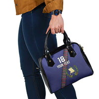 Custom Guatemala Football Shoulder Handbag Los Chapines Blue Version - Wonder Print Shop