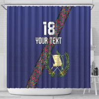 Custom Guatemala Football Shower Curtain Los Chapines Blue Version - Wonder Print Shop