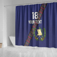 Custom Guatemala Football Shower Curtain Los Chapines Blue Version - Wonder Print Shop