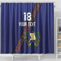 Custom Guatemala Football Shower Curtain Los Chapines Blue Version - Wonder Print Shop