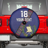 Custom Guatemala Football Spare Tire Cover Los Chapines Blue Version - Wonder Print Shop