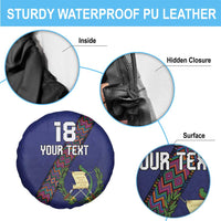 Custom Guatemala Football Spare Tire Cover Los Chapines Blue Version - Wonder Print Shop