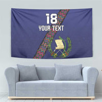 Custom Guatemala Football Tapestry Los Chapines Blue Version - Wonder Print Shop