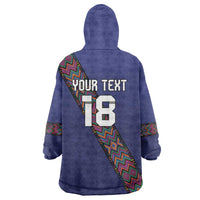 Custom Guatemala Football Wearable Blanket Hoodie Los Chapines Blue Version - Wonder Print Shop