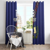 Custom Guatemala Football Window Curtain Los Chapines Blue Version - Wonder Print Shop