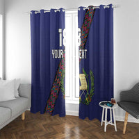 Custom Guatemala Football Window Curtain Los Chapines Blue Version - Wonder Print Shop