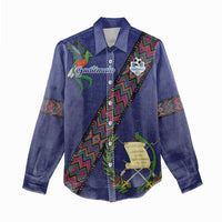Custom Guatemala Football Women Casual Shirt Los Chapines Blue Version - Wonder Print Shop