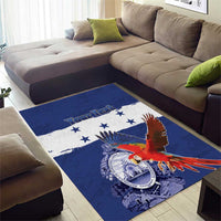Honduras Independence Day Area Rug Scarlet Macaw Flag Style - Wonder Print Shop
