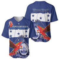 Honduras Independence Day Baseball Jersey Scarlet Macaw Flag Style - Wonder Print Shop