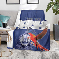 Honduras Independence Day Blanket Scarlet Macaw Flag Style - Wonder Print Shop