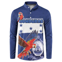 Honduras Independence Day Button Sweatshirt Scarlet Macaw Flag Style - Wonder Print Shop