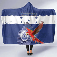 Honduras Independence Day Hooded Blanket Scarlet Macaw Flag Style - Wonder Print Shop