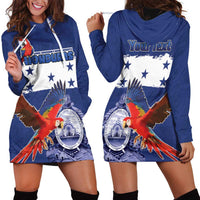 Honduras Independence Day Hoodie Dress Scarlet Macaw Flag Style - Wonder Print Shop