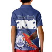 Honduras Independence Day Kid Polo Shirt Scarlet Macaw Flag Style - Wonder Print Shop
