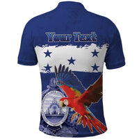 Honduras Independence Day Polo Shirt Scarlet Macaw Flag Style - Wonder Print Shop