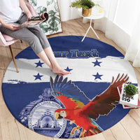 Honduras Independence Day Round Carpet Scarlet Macaw Flag Style - Wonder Print Shop