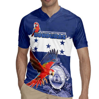 Honduras Independence Day Rugby Jersey Scarlet Macaw Flag Style - Wonder Print Shop