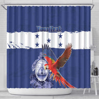 Honduras Independence Day Shower Curtain Scarlet Macaw Flag Style - Wonder Print Shop