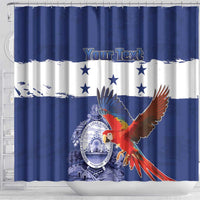 Honduras Independence Day Shower Curtain Scarlet Macaw Flag Style - Wonder Print Shop