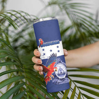 Honduras Independence Day Skinny Tumbler Scarlet Macaw Flag Style - Wonder Print Shop