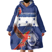 Honduras Independence Day Wearable Blanket Hoodie Scarlet Macaw Flag Style - Wonder Print Shop