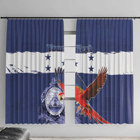 Honduras Independence Day Window Curtain Scarlet Macaw Flag Style - Wonder Print Shop